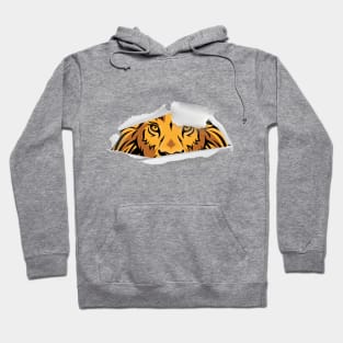 Hiding Lion Design Hoodie